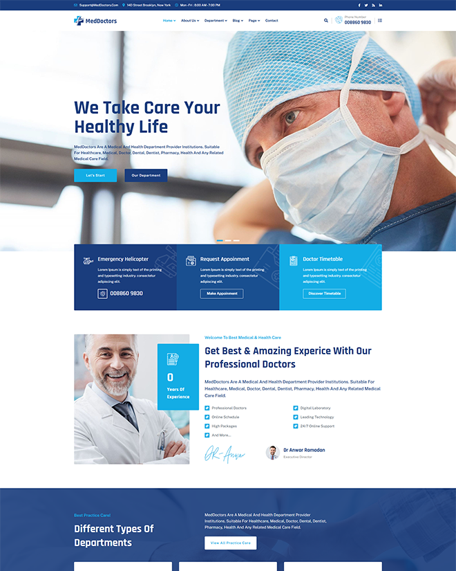 MedDoctors <br />Medical & Health HTML5 Template