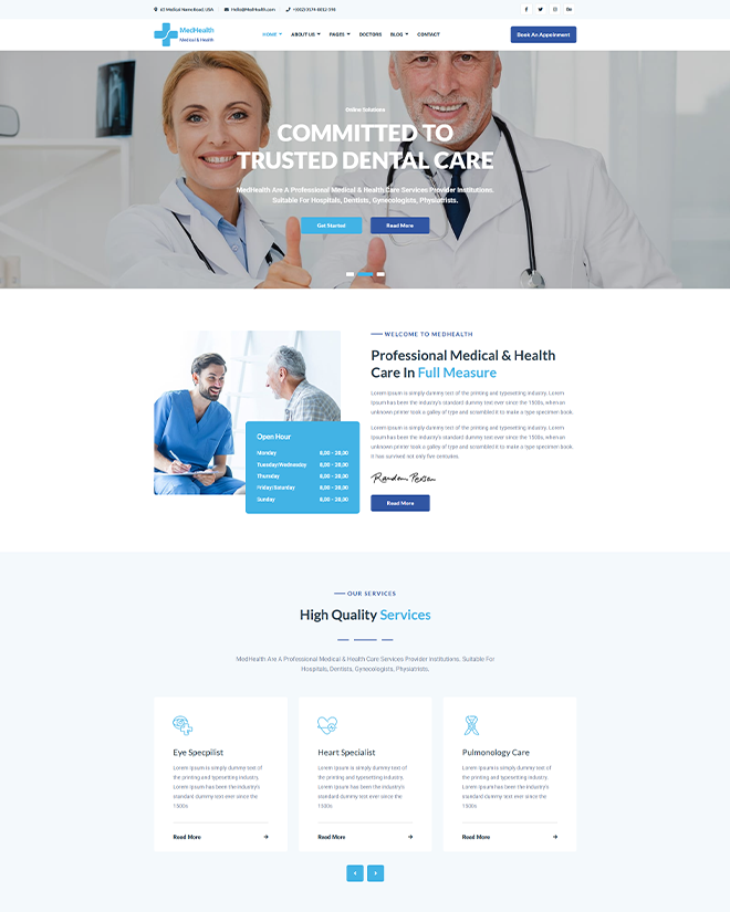 MedHealth <br /> Medical & Health Template